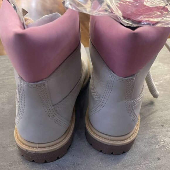 TIMBERLAND WOMEN'S  PREMIUM 6 IN LACE WATERPROOF BOOT NATURAL NUBUCK A2HR8-EX4 - Picture 4 of 10